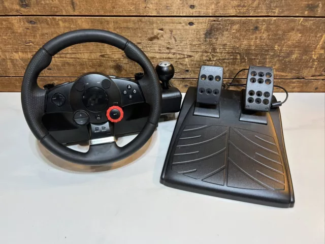 LOGITECH DRIVING FORCE Pro GT E-UJ11 Steering Wheel Shifter & Pedals PC PS2  PS3 $65.00 - PicClick