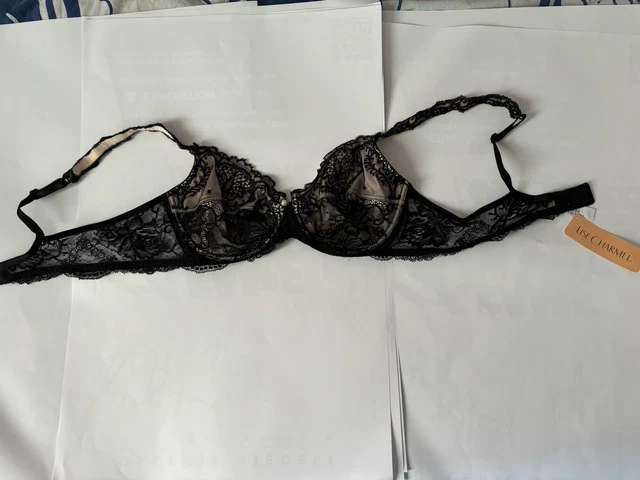 Ensemble Lingerie Lise Charmel 95B - Marron - Soutien-gorge Push-up + String - Neuf