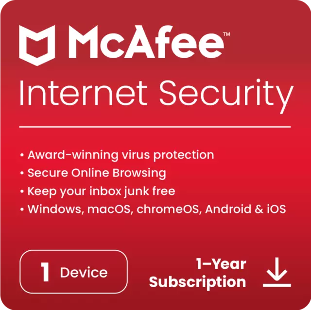 McAfee Internet Security Antivirus 2024 1, 3, 10 Pièces 1 An 5 Minutes Email 3