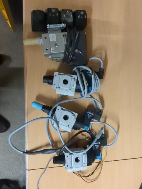 3 FESTO PNEUMATIC Solenoid Valve 1 SCM Solenoid Valve And Coil 4 24vdc Coils £250.00 - PicClick UK