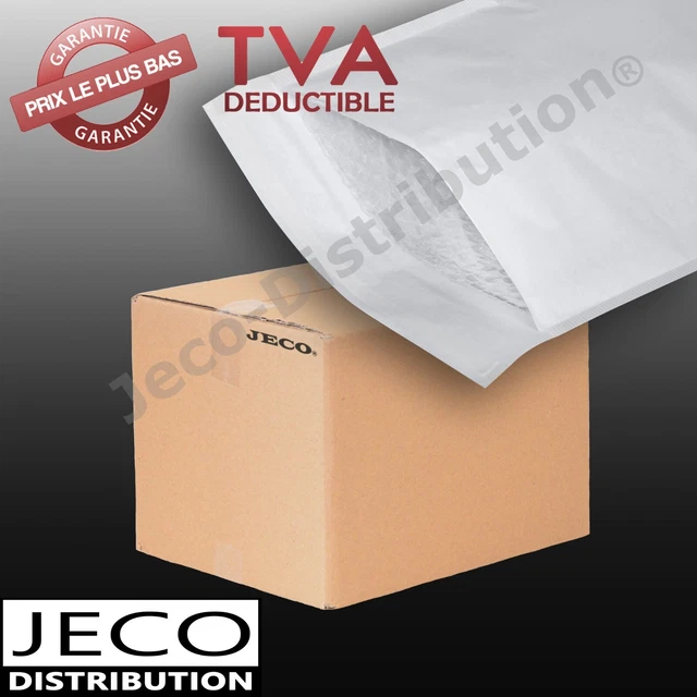 200 Enveloppes Bulles Kraft Blanc Taille C/3 - Jeco | Protection Expédition Pro
