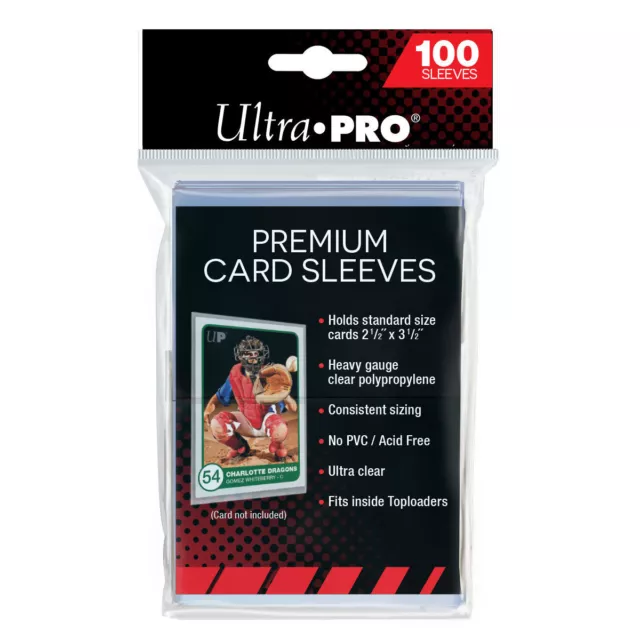 (500) Ultra Pro Premium Platinum Trading Card Sleeves Heavy Duty 5 Packs