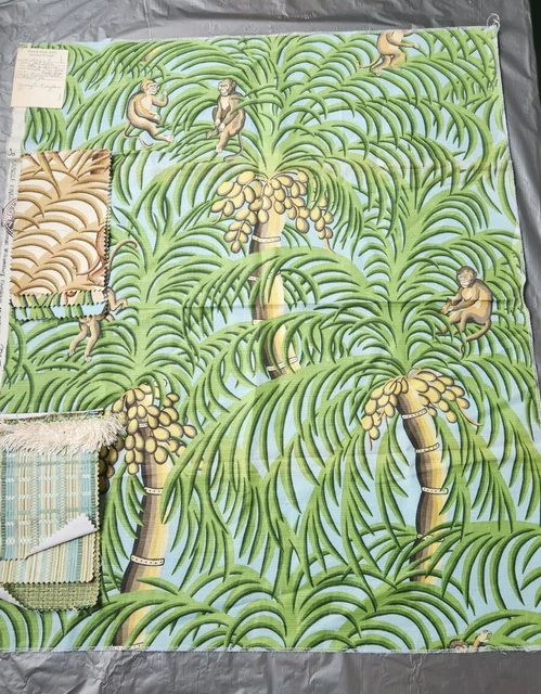 Schumacher Cotton Blend Fabric Sample-" Jungle Kingdom"- Williamsburg-34"×27-k23