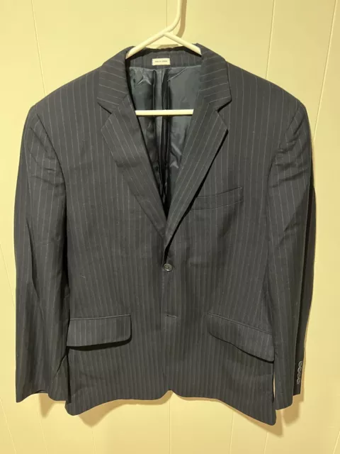 Calvin Klein Pinstriped Suit Jacket Navy Sz: Medium (40 Reg)