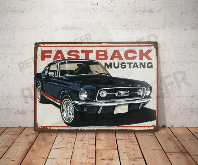 Plaque Ford - Mustang - Horse & Stripes | Plaques métal vintage décoratives
