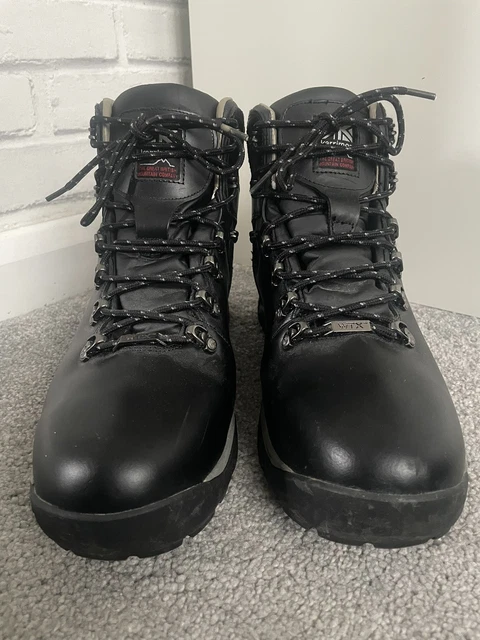 KARRIMOR SKIDO WEATHERTITE Xtreme Mens Black Leather Boots Hiking ...