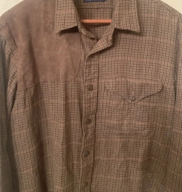 Ralph Lauren RRL Polo Style The Shirt Hunting Western Cowboy Shirt Size M L