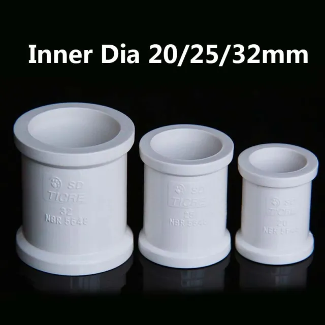 PVC Thickened Water Pipe Connector Adapter Connector Inner Dia 20mm-32mm White