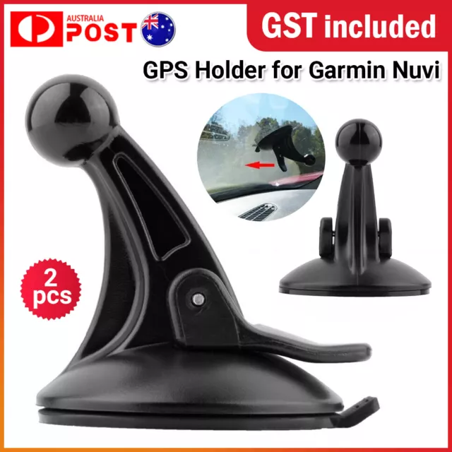 2PCS GPS Holder Sucker Suction Mount Suction Cup for Garmin Nuvi Black