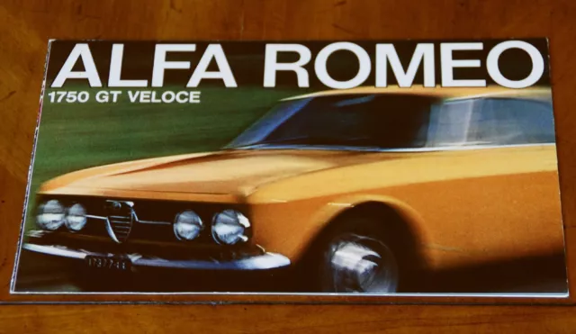 Alfa Romeo 1750 GT Veloce US brochure Prospekt, 1967