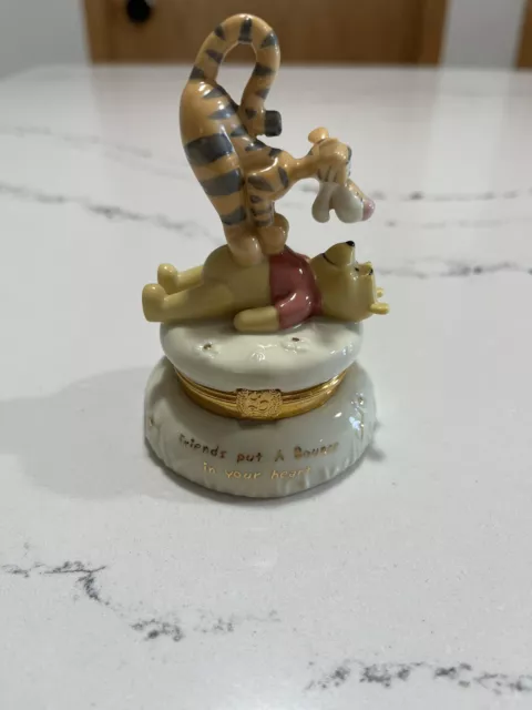 Winnie The Pooh Tigger Lenox  Trinket Box~Friends Put a Bounce in Your Heart