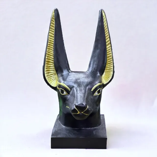 RARE ANCIENT EGYPTIAN ANTIQUITIES Statue Large Of Head God Anubis Pharaonic BC