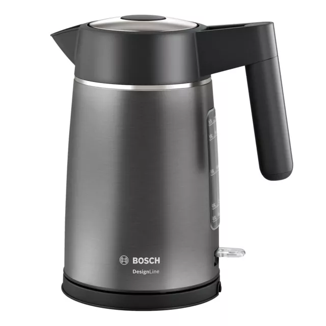 Bosch TWK5P480 Wasserkocher Edelstahl/schwarz kabellos Überhitzungsschutz 1,7 L