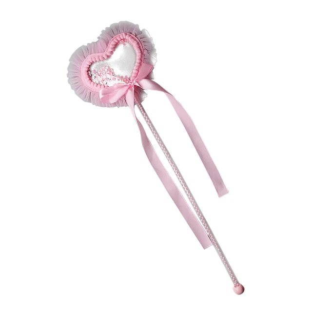 Belle bacchette cardiache ragazza rosa nappa cuore design angelo faita stick per