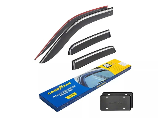Goodyear Side Window Air Deflectors Tape On 2019-2020 Ram 1500 Quad Cab GY003186