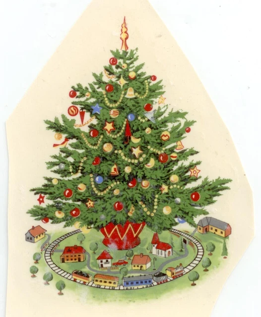 Calcomanías de árbol de Navidad 4-1"" tobogán de agua de cerámica