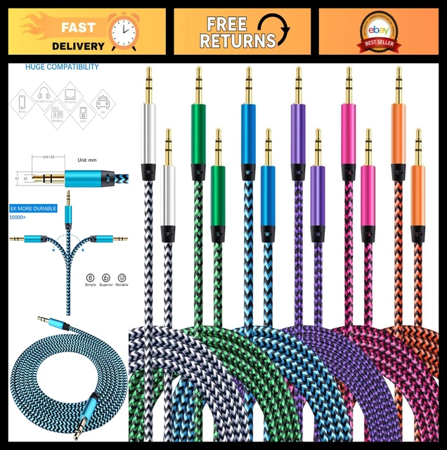 Extra Lungo 3.5mm 3 Metri Maschio A Audio Stereo Cavo Aux Filo - Foto 3