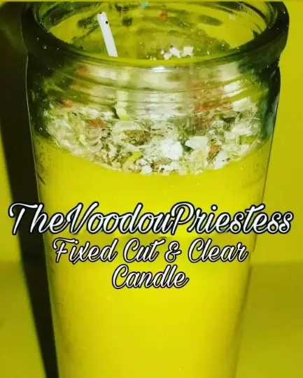 Fixed Cut and Clear Candle Voodoo Wicca Pagan Occult Spell Magic