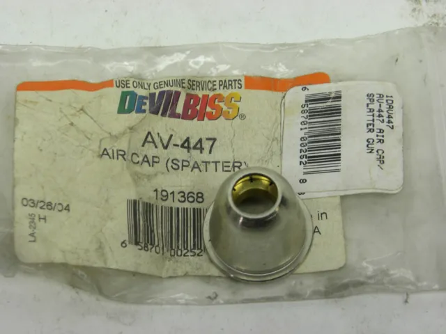 New - Devilbiss - Air Cap Spatter L/Ring - Av-447 (Hr)