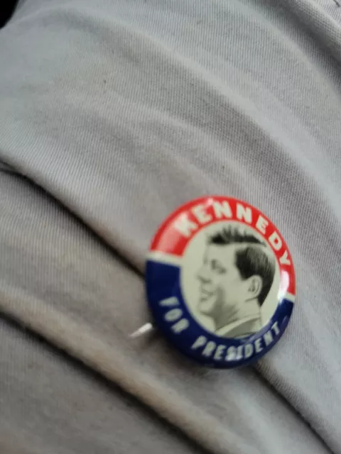 John F Kennedy For President JFK Election 1960s Button Pinback Head Shot Face 3