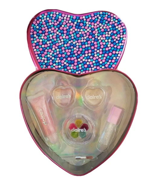 Juego de regalo de lata adornadas para el Día de San Valentín brillo labial de Claire's