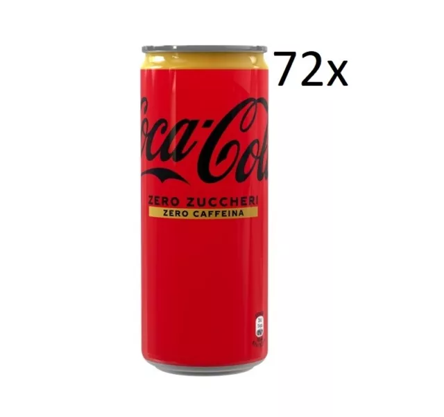 72x COCA-COLA Zero Zuccheri Zero Caffeina null zucker null koffein 330ml