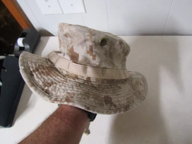 Genuine Military Issue Us Marine Corps Hat Headgear Booney Desert Marpat Small 2