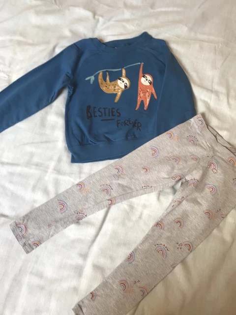next girls jumper and leggings size 7