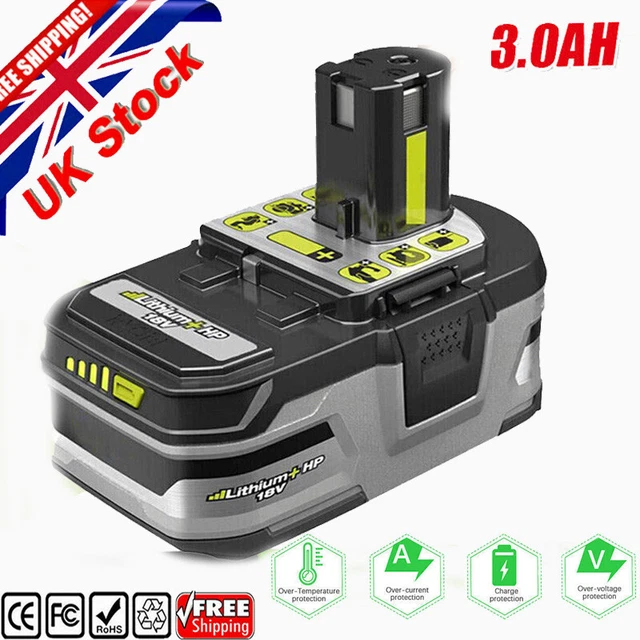 P117 Charger + Battery for Origina Ryobi Battery 18V 6Ah HP Lithium RB18L60  P108