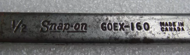 Snap On 1/2" Kombinationsschlüssel GOEX160 industrielle Oberfläche Made in Canada 2