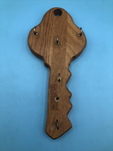 Hand Made Key Shaped Key Wall Hanger Hook Key Holder Wooden Hand Crafted Keys