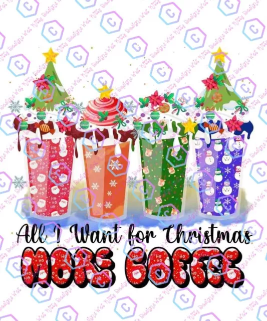 Christmas Cup Heat transfer designs ready to press