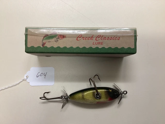 Leurre Vintage Creek Chub - Méné Blessé Motif Grenouille - Bois - Occasion