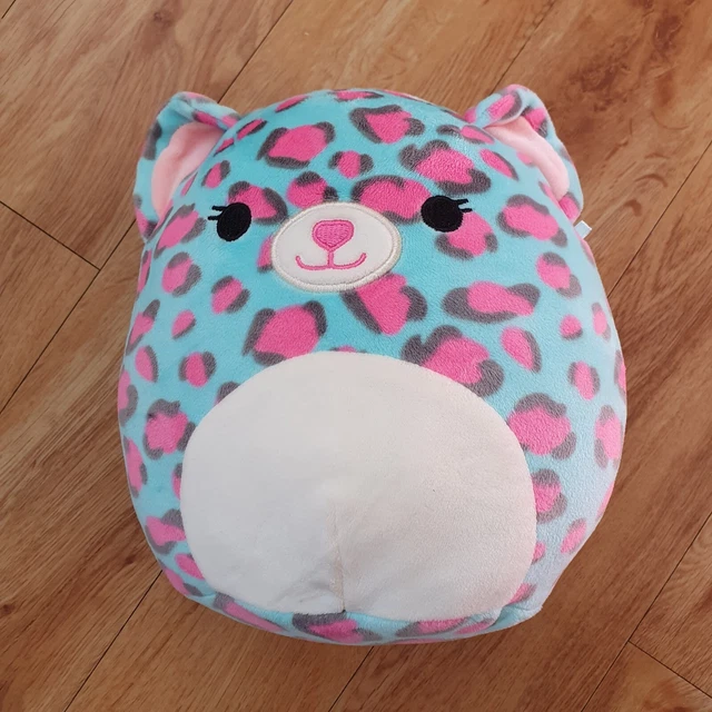 SQUISHMALLOWS BLUE PINK Cheetah Leopard Print Soft Toy Plush 9 inches £ ...