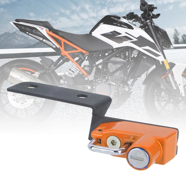 (Orange)Serrure De Casque De Moto Adaptée Pour 125/250/390 2017 + Kit De