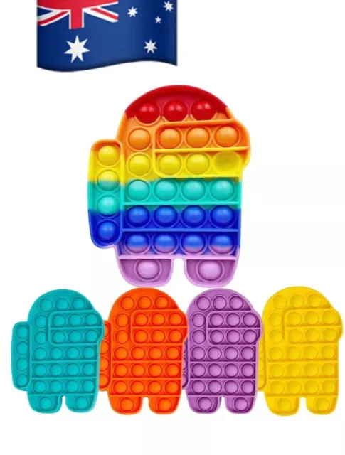 Among Us Pop Its Fidget Toy Push Bubble Stress Relief Kids Pop It Sensory gift
