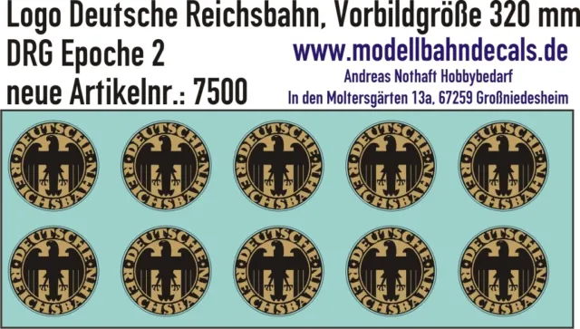 10 TT Decals DRG Logo D: 2,7 mm gold/schwarz Keks TOP 120-7500
