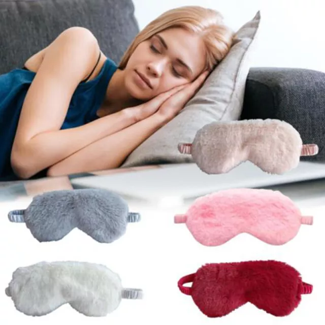 Maschera per gli occhi sonno viaggio relax capelli morbidi aiuto 3D peluche benda per gli occhi dolce,