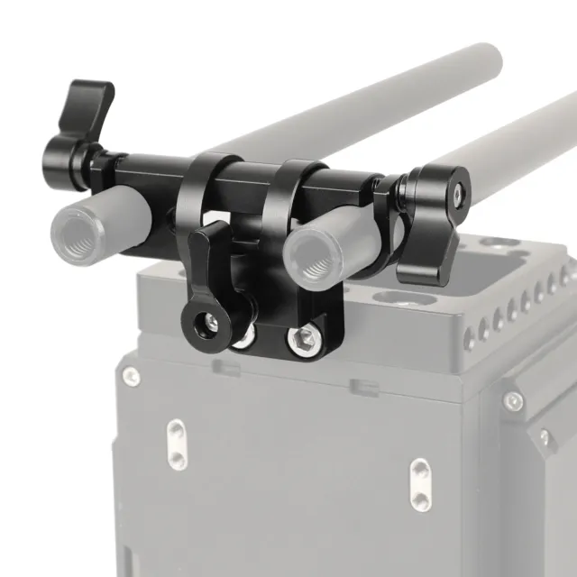 Abrazadera de bloques de riel giratorios de 15 mm CAMVATE para sistema de soporte de varilla de cámara