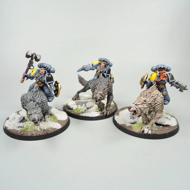 Warhammer 40k Army Space Marines Space Wolves Thunderwolf Cavalry Painted Warhammer 40k Army Space Marines Space Wolves Thunderwolf Cavalry Painted