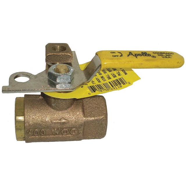 APOLLO 75-104-01 Bronze Ball Valve,Inline,FNPT,3/4 in