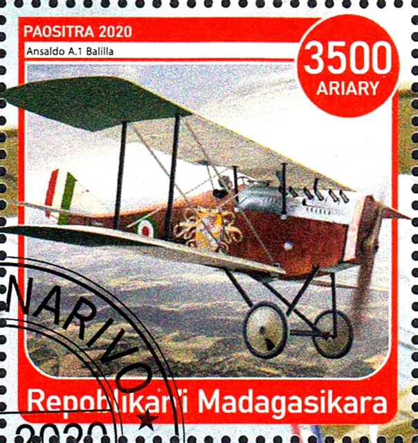 WWI Flugzeug Ansaldo A 1 Balilla Italien Doppeldecker Jagdflugzeug Militär / 245