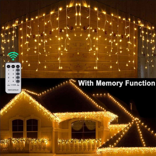 96~960 LED Christmas Snowing Icicle LED String Fairy Light with Memory Function