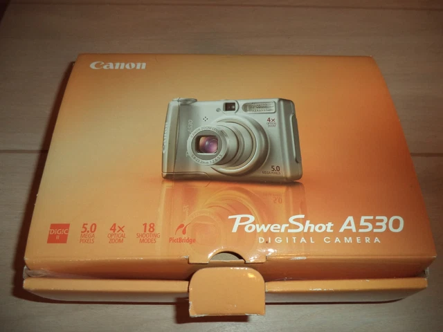 Canon PowerShot A530 5.0MP Digital Camera Silver - Open Box.