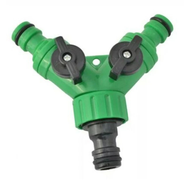Piezas adecuadas conector rápido de agua válvula 2 válvulas adaptador de 2 vías