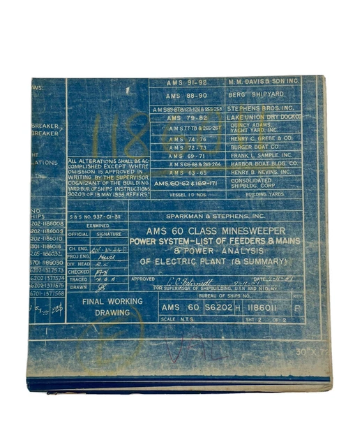AMS 60 class minesweeper blueprints