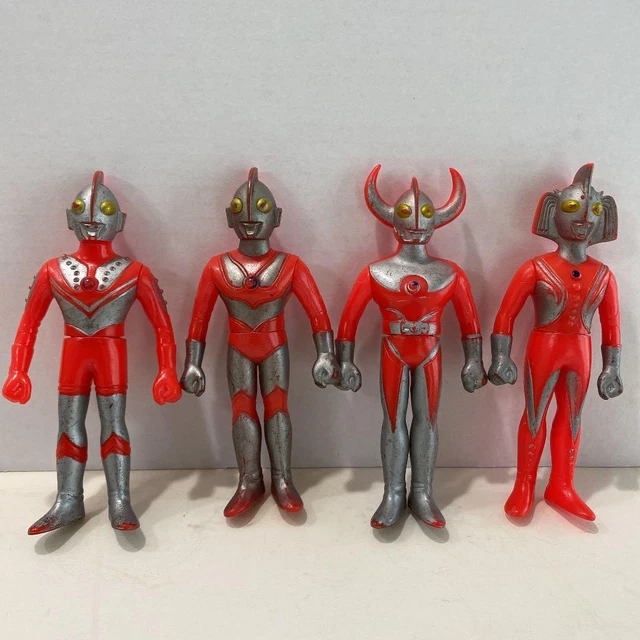 Popy Sofubi Dolls Ultraman Made in Japan Figure Set Lot of 4 YT878