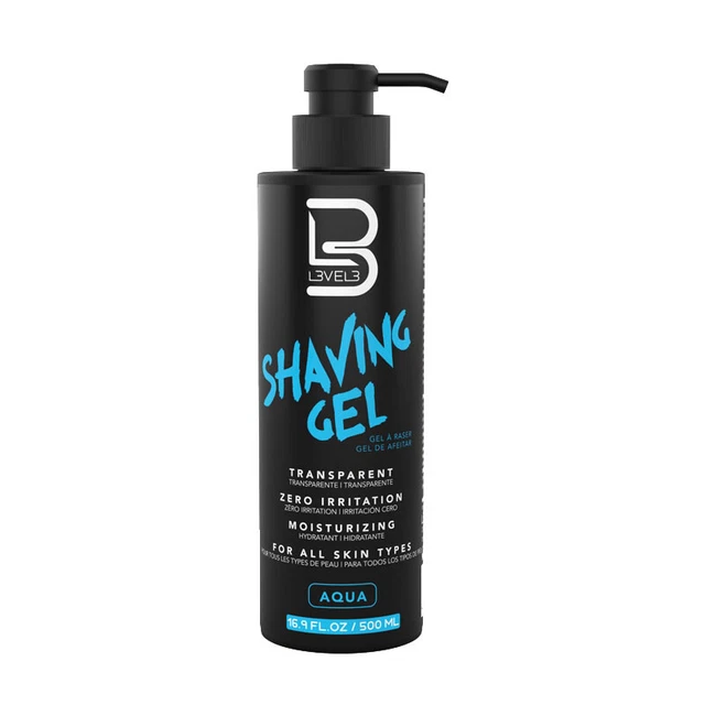 Gel per rasatura bara L3V3L3 Transparent Shaving Gel Aqua 500ml