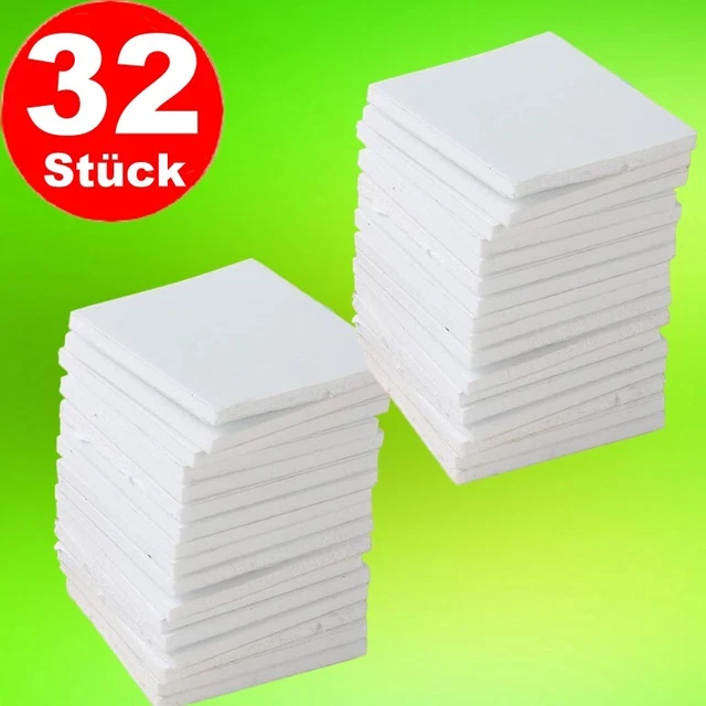 AGT Klebepunkte – 60 Stück, 25x25 Mm – Doppelseitige Klebepads Mit 200 G/cm² Haftkraft