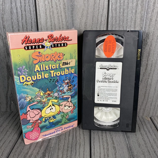 SNORKS ALLSTAR’S DOUBLE Trouble HANNA BARBERA Vintage VHS Video Tape